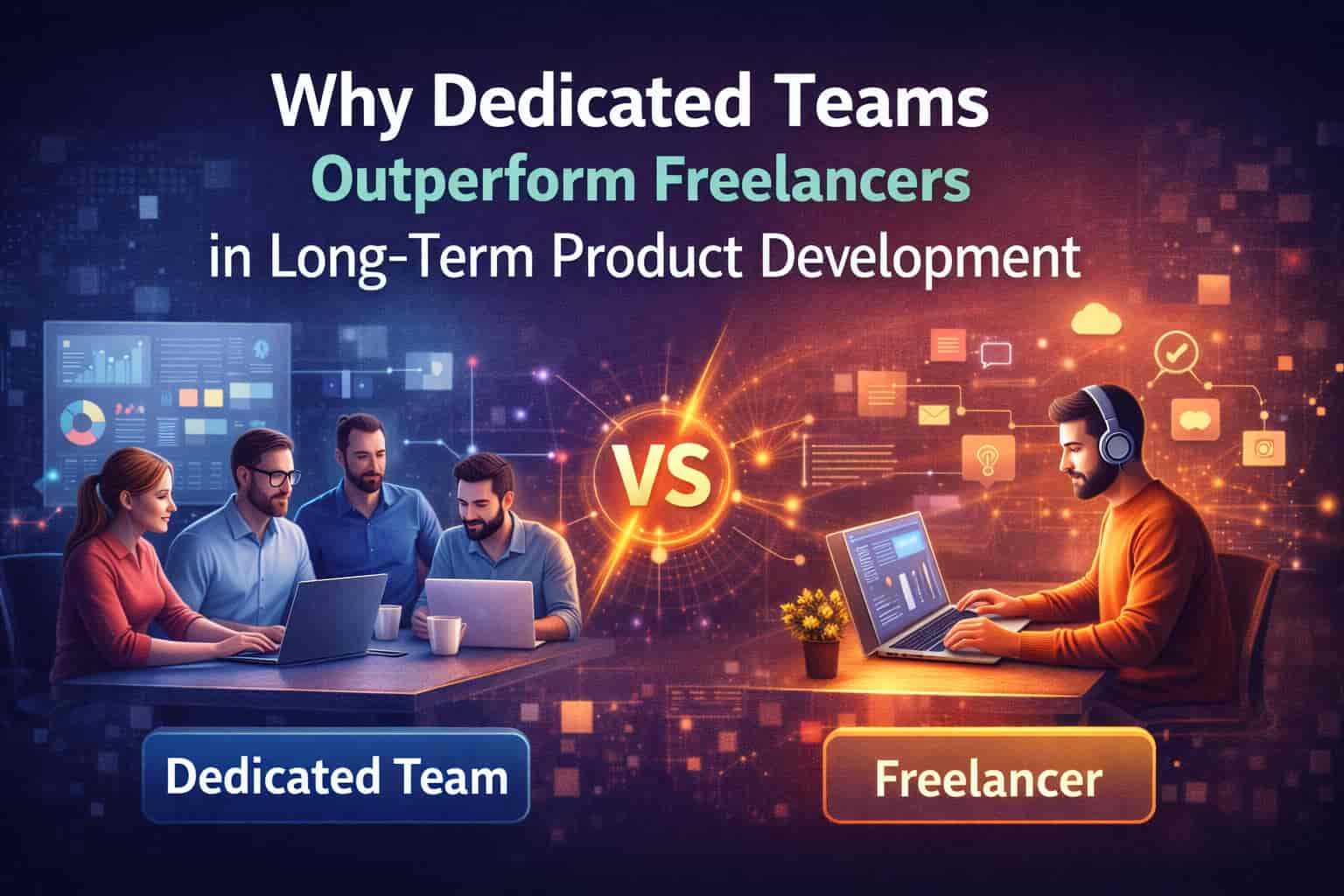 Why Dedicated Teams Outperform Freelancers in Long-Term Product Development